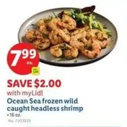 Lidl Ocean sea frozen wild caught headless shrimp offer