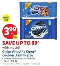 Lidl Chips Ahoy! Oreo cookies family size offer