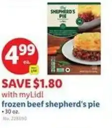 Lidl Frozen beef shepherd's pie offer