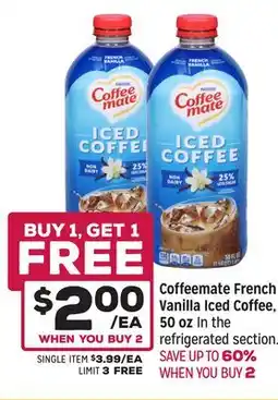 Grocery Outlet Coffeemate French Vanilla Iced Coffee, 50 oz offer