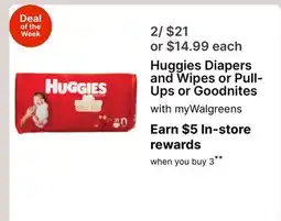 Walgreens Huggies Diapers and Wipes or Pull-Ups or Goodnites offer