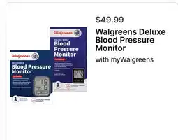 Walgreens Walgreens Deluxe Blood Pressure Monitor offer