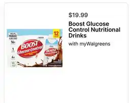 Walgreens Boost Glucose Control Nutritional Drinks offer