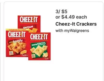 Walgreens Cheez-It Crackers offer