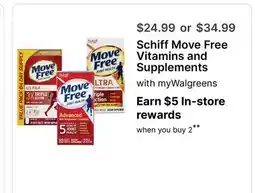 Walgreens Schiff Move Free Vitamins and Supplements offer