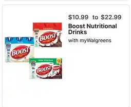 Walgreens Boost Nutritional Drinks offer
