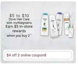 Walgreens Dove Hair Care offer