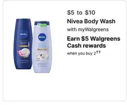 Walgreens Nivea Body Wash offer