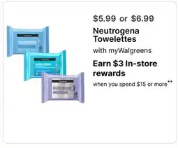 Walgreens Neutrogena Towelettes offer