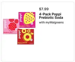 Walgreens 4-Pack Poppi Prebiotic Soda offer
