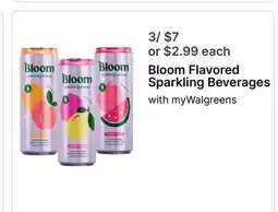Walgreens Bloom Flavored Sparkling Beverages offer