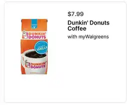 Walgreens Dunkin' Donuts Coffee offer