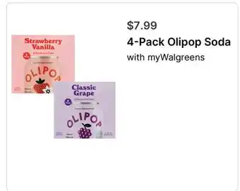 Walgreens 4-Pack Olipop Soda offer