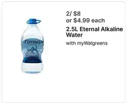 Walgreens 2.5L Eternal Alkaline Water offer