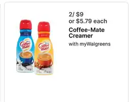 Walgreens Coffee-Mate Creamer offer