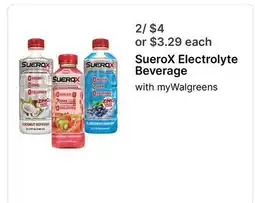 Walgreens SueroX Electrolyte Beverage offer
