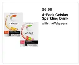 Walgreens 4-Pack Celsius Sparkling Drink offer