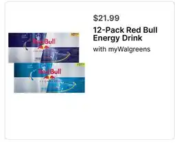 Walgreens 12 - Pack Red Bull Energy Drink offer