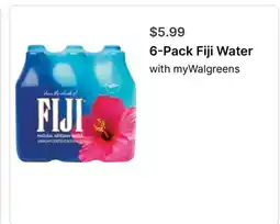 Walgreens 6-Pack Fiji Water offer
