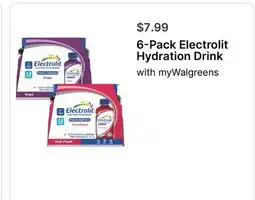 Walgreens 6-Pack Electrolit Hydration Drink offer