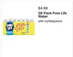 Walgreens 28-Pack Pure Life Water offer