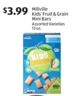 Aldi Millville Kids' Fruit & Grain Mini Bars offer