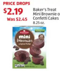 Aldi Baker's Treat Mini Brownie or Confetti Cakes offer