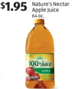 Aldi Nature's Nectar Apple Juice offer