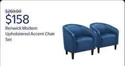 Walmart Renwick Modern Upholstered Accent Chair for Living Room, Set of 2, Pagoda Blue Velvet offer