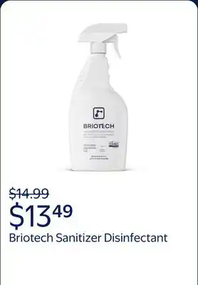 Walmart Briotech Sanitizer Disinfectant, Kill 99.99% of Viruses & Bacteria, Control Mold offer