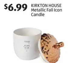 Aldi KIRKTON HOUSE Metallic Fall Icon Candle offer
