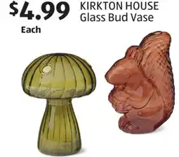 Aldi KIRKTON HOUSE Glass Bud Vase offer