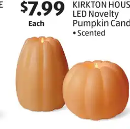 Aldi KIRKTON HOUSE LED Novelty Pumpkin Candle offer