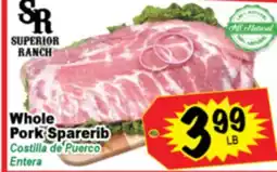 Superior Grocers Whole Pork Sparerib offer
