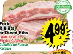 Superior Grocers Pork Riblets or Diced Ribs offer
