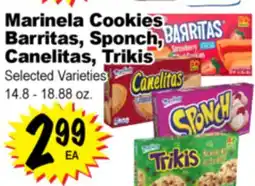 Superior Grocers Marinela Cookies Barritas, Sponch, Canelitas, Trikis offer