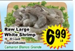 Superior Grocers Raw Large White Shrimp offer
