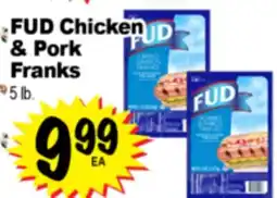 Superior Grocers FUD Chicken & Pork Franks offer