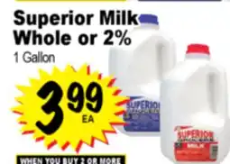 Superior Grocers Superior Milk Whole or 2% offer