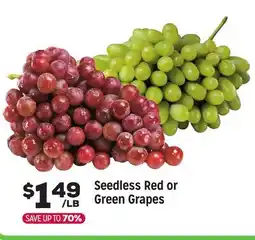 Grocery Outlet Seedless Red or Green Grapes offer