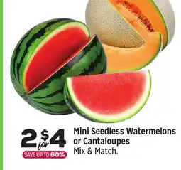 Grocery Outlet Mini Seedless Watermelons or Cantaloupes offer