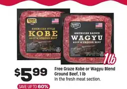 Grocery Outlet Free Graze Kobe or Wagyu Blend Ground Beef, 1 lb offer