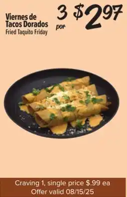 El Super Fresh Fried Taquito Friday offer
