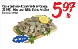 El Super Fresh 26-30 Ct. Extra Large White Shrimp Headless offer