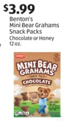 Aldi Benton's Mini Bear Grahams Snack Packs offer
