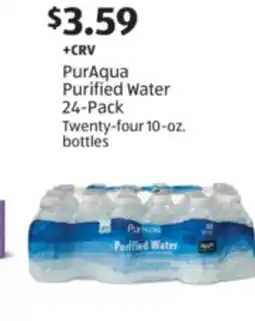 Aldi PurAqua Purified Water 24-Pack offer