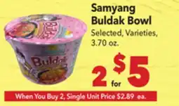 Vallarta Supermarkets Samyang Buldak Bowl offer