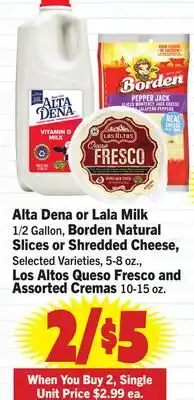 Vallarta Supermarkets Alta Dena or Lala Milk offer