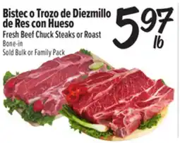 El Super Fresh Fresh Beef Chuck Steaks or Roast Bone-in offer
