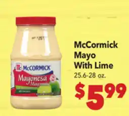 Vallarta Supermarkets McCormick Mayo With Lime offer